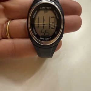 Armitron Black and Silver Digital Watch